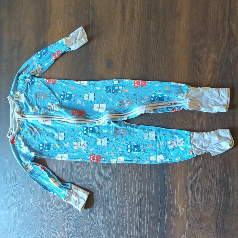 Little Sleepies Zippy Fun Robot Print (Size 12-18 months)
